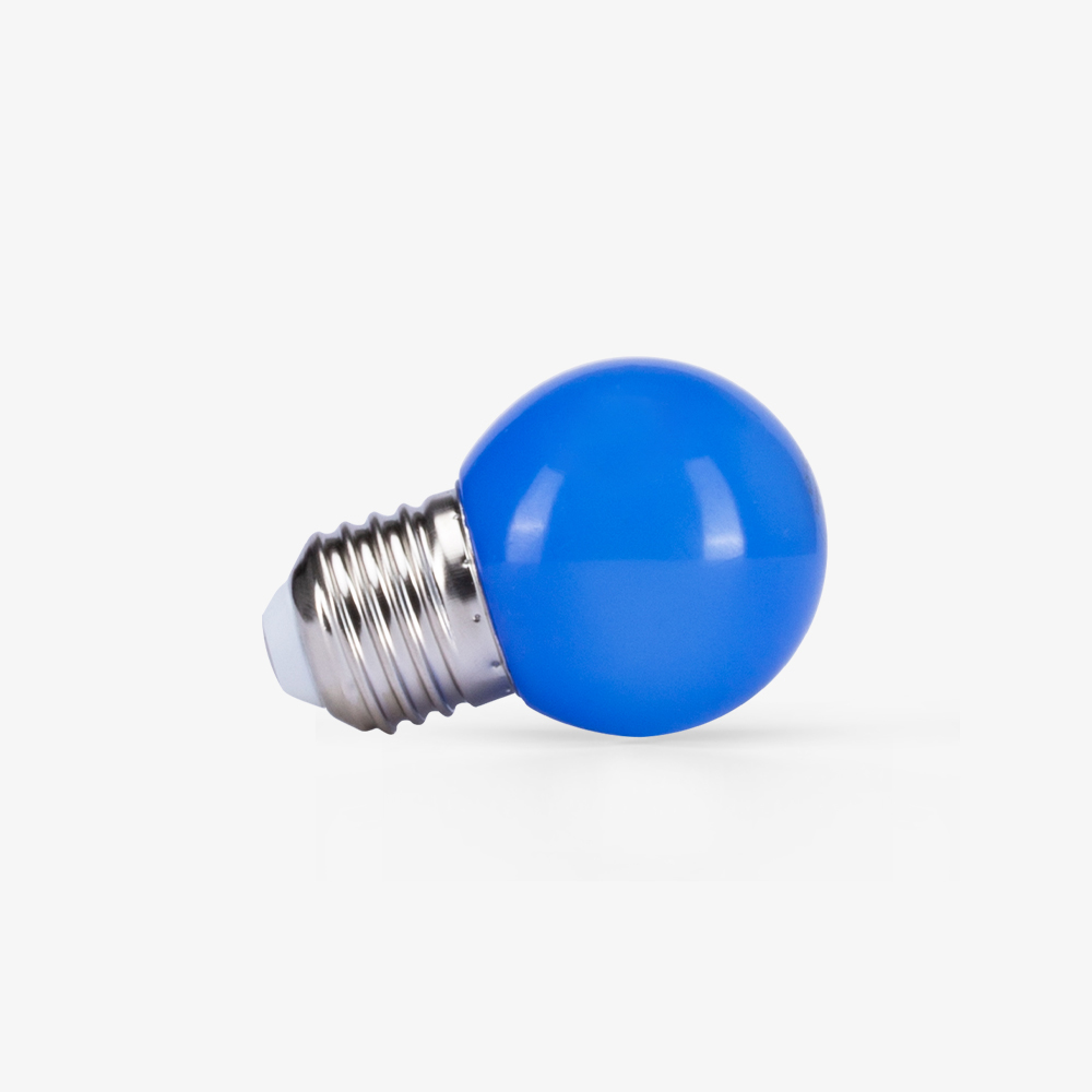 Bóng đèn LED BULB tròn 1W màu xanh lam