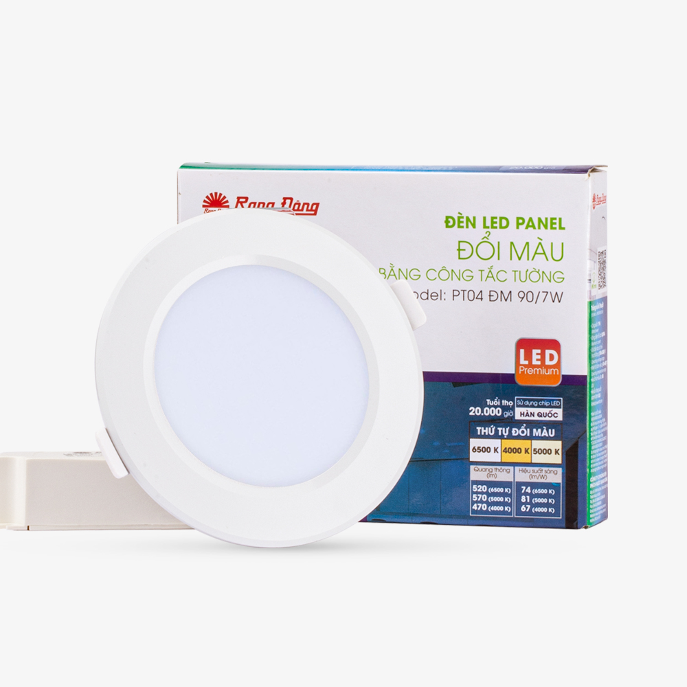 Đèn LED Panel Tròn Đổi màu 90/7W