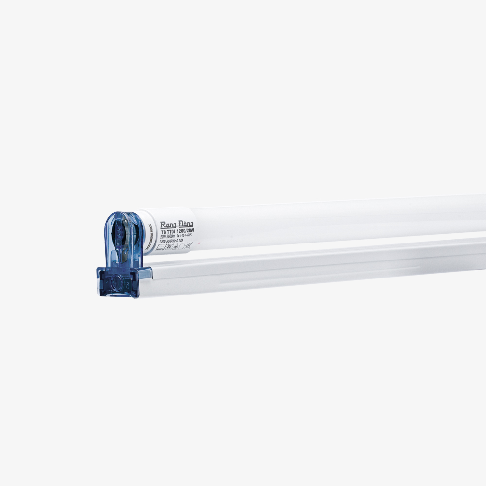Bộ đèn LED Tuýp T8 1.2m 20W Thủy tinh - Rạng Đông Lamp