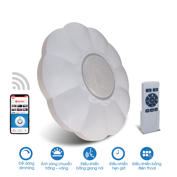 Đèn LED Ốp trần 490/48W - điều khiển bằng Smartphone